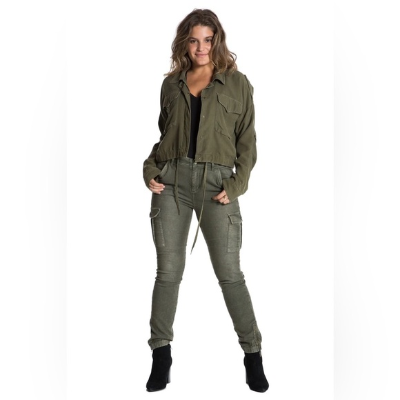 Da-Nang silk cropped jacket with elastic waist SZ LG - Picture 6 of 8